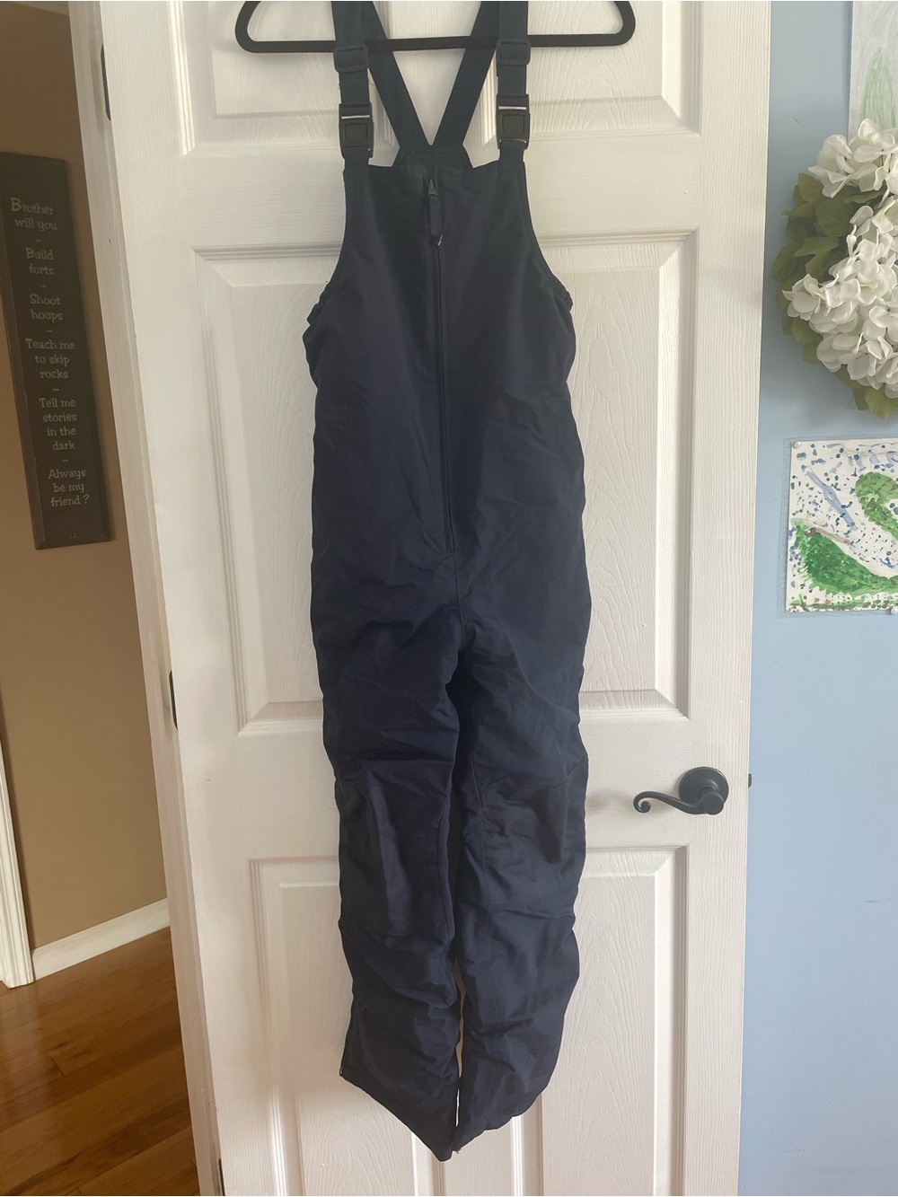 Lands’ End Navy Blue Snow Bib Ski Pants-Size 12